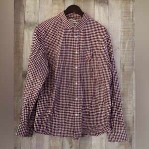 Red plaid button up shirt- old navy - size XL